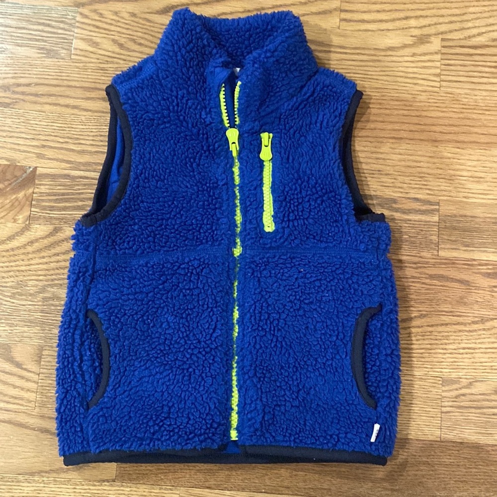Gap Toddler Blue Sherpa Vest 18-24mo